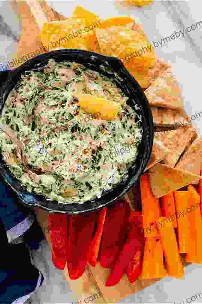 A Creamy Spinach Artichoke Dip Served With Warm Pita Bread FRIENDS Inspired Recipes To Cook With Friends: Taste The Joy And Delicious With Your Favorite