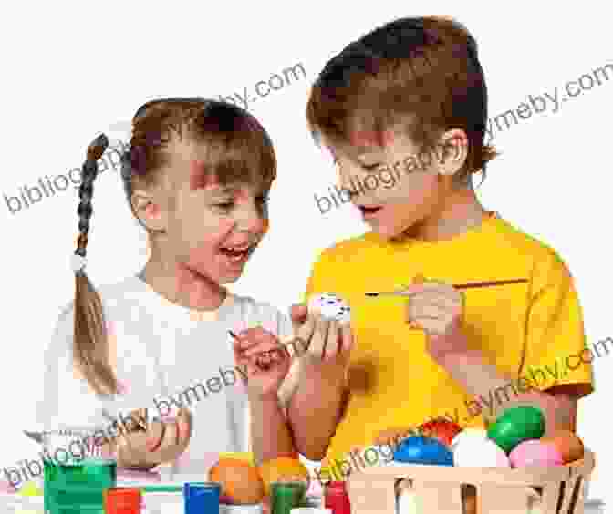 A Group Of Children Painting Easter Eggs First 100 Easter Words Jessica Barondes