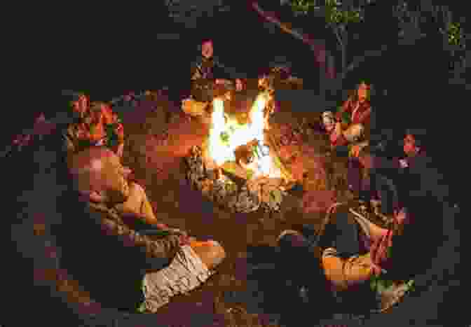 A Group Of People Gathered Around A Campfire, Listening To A Storyteller Buried Treasures Of The Ozarks