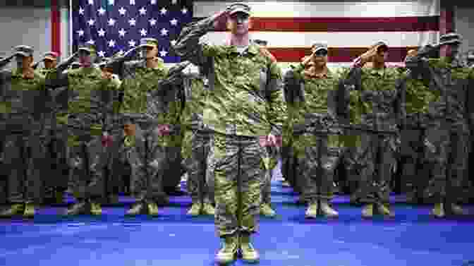 A Group Of Soldiers Standing In Formation, With The American Flag Waving In The Background. The Hero Workouts: 100 Workouts Dedicated To Fallen Soldiers Warriors