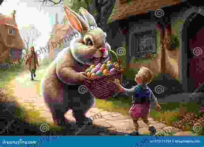 A Joyful Easter Bunny Delivering Colorful Easter Eggs Ho Ho Ho Easter Is In Its Way?