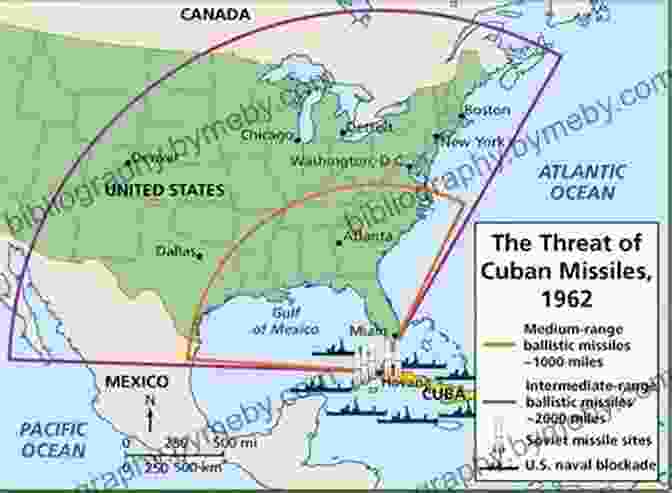 A Map Of Cuba And The United States, With Soviet Missiles Shown. 10 Major Events No One Saw Coming