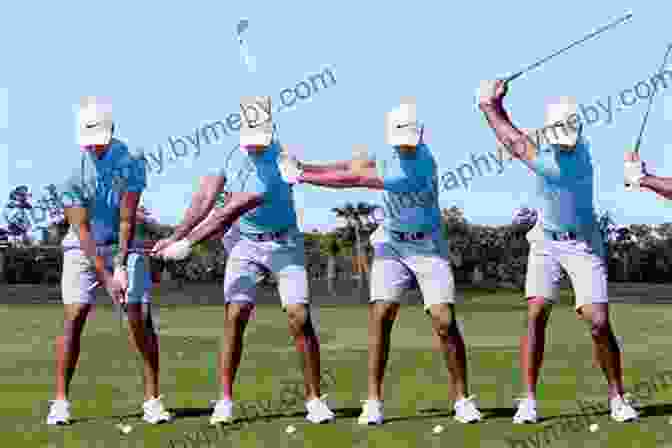 A Sequence Of Images Depicting The Perfect Golf Swing, Showcasing The Proper Grip, Stance, Backswing, Downswing, And Follow Through The Lost Art Of Playing Golf: Reconnect With The Game You Fell In Love With (The Lost Art Of Golf 2)