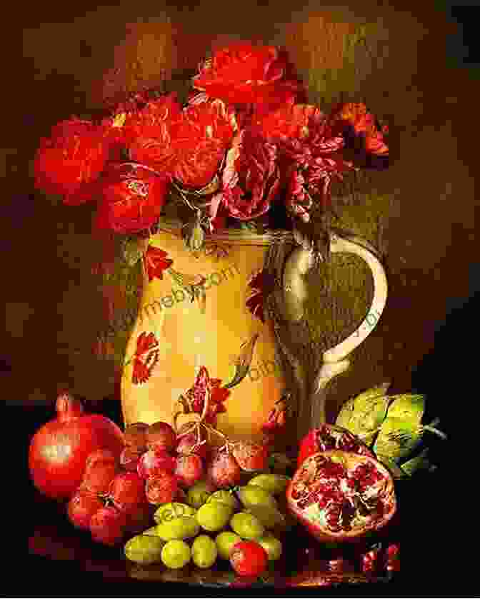 A Vibrant Still Life Painting Of Fruits, Flowers, And A Ceramic Vase In Acrylic. The Art Of Painting Still Life In Acrylic: Master Techniques For Painting Stunning Still Lifes In Acrylic (Collector S Series)