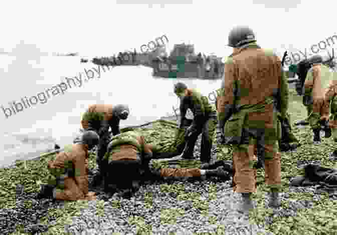 Archival Photograph Depicting American Soldiers Storming The Beaches Of Normandy The World Remade: America In World War I