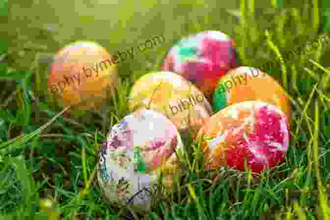 Brightly Colored Easter Eggs Hidden Among Lush Green Grass Ho Ho Ho Easter Is In Its Way?