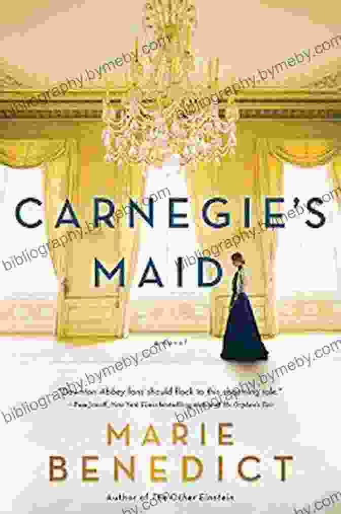 Clara Kelley, The Protagonist Of Carnegie Maid, Standing In The Grand Hall Of The Carnegie Mansion, Her Face Reflecting Both Determination And A Hint Of Trepidation. Carnegie S Maid: A Novel Marie Benedict