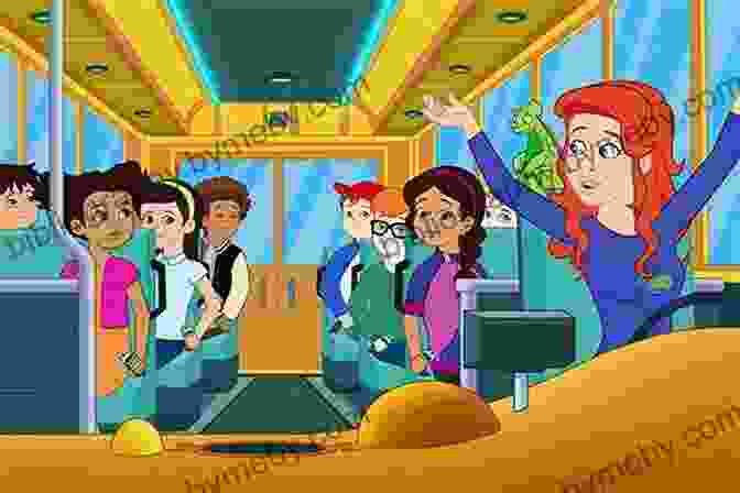 Cover Of The Book 'Robot Farm: The Magic School Bus Rides Again' Featuring Ms. Frizzle And The Magic School Bus Crew Surrounded By Robots Robot Farm (The Magic School Bus Rides Again)