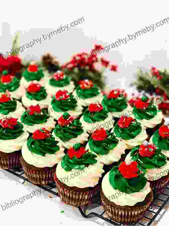 Image Of A Table Laden With An Assortment Of Christmas Cakes And Cupcakes, Decorated With Intricate Frosting And Colorful Sprinkles. Icing On The Chocolate: 100 Cakes Candies And Decadent Delights For The Holidays