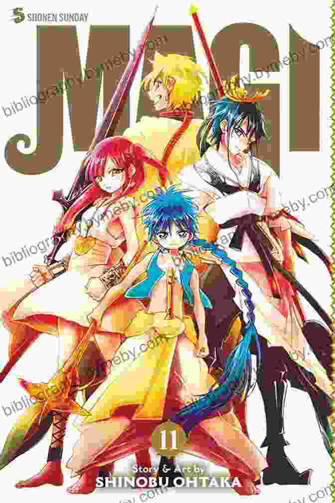 Magi The Labyrinth Of Magic Volume 21 Manga Cover Featuring Aladdin, Alibaba, And Morgiana Facing A Colossal Monster In A Dungeon Magi: The Labyrinth Of Magic Vol 21