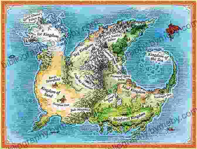 Map Of Pyrrhia, The Land Of The Dragons Wings Of Fire Four: The Dark Secret