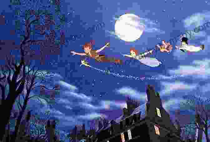 Peter Pan Flying Over A Moonlit Sky 20 Masterpieces Of Fantasy Fiction Vol 1: Peter Pan Alice In Wonderland The Wonderful Wizard Of Oz Tarzan Of The Apes