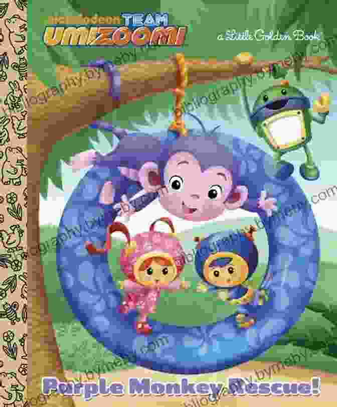 Purple Monkey Rescue Team Umizoomi Book Cover Featuring The Adventurous Trio Facing A Vibrant Jungle Backdrop Purple Monkey Rescue (Team Umizoomi)