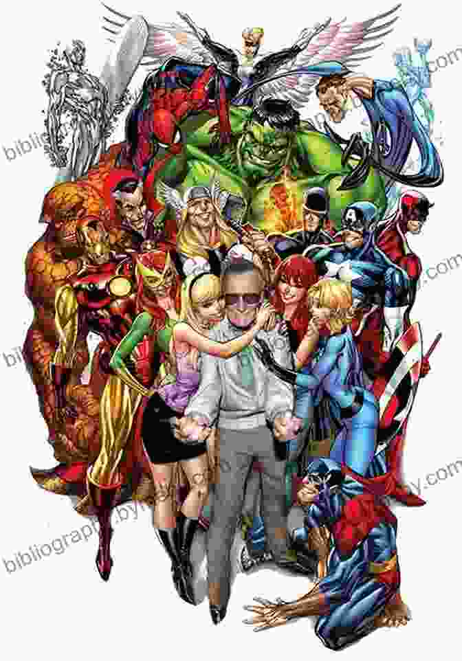 Stan Lee Surrounded By His Iconic Creations, Spider Man, The Hulk, And The Fantastic Four, A Testament To His Boundless Imagination. Who Was Stan Lee? (Who Was?)