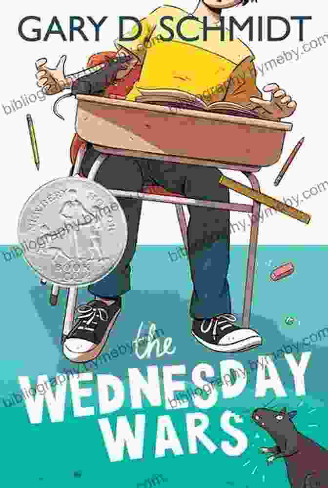 The Cover Of The Book 'The Wednesday Wars' By Gary Schmidt, Depicting A Young Boy Sitting At A Desk In A Classroom The Wednesday Wars Gary D Schmidt