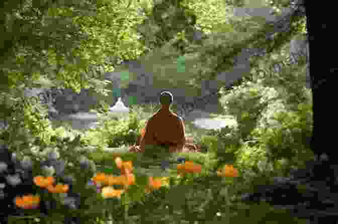 Zen Monks Meditating In A Serene Temple Garden. The Empty Mirror: Experiences In A Japanese Zen Monastery